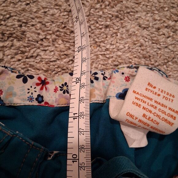 Koi by Kathy Peterson Scrub Cargo Pants Teal Size L - Picture 12 of 13